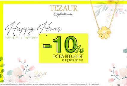 Happy Hour TEZAUR: Profită de extra reduceri la cumpărarea de bijuterii!